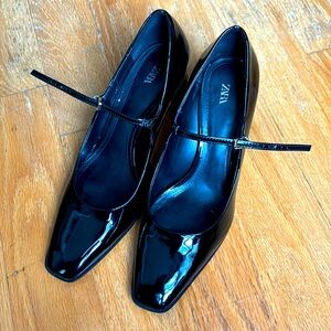 Zara Block Heel Mary Janes
